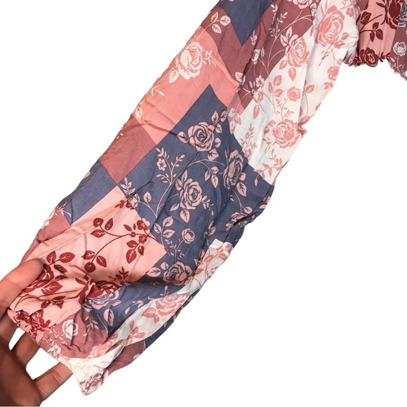 Andrée by unit womens M long sleeve dress floral multicolor lined skirt boho - Picture 4 of 14